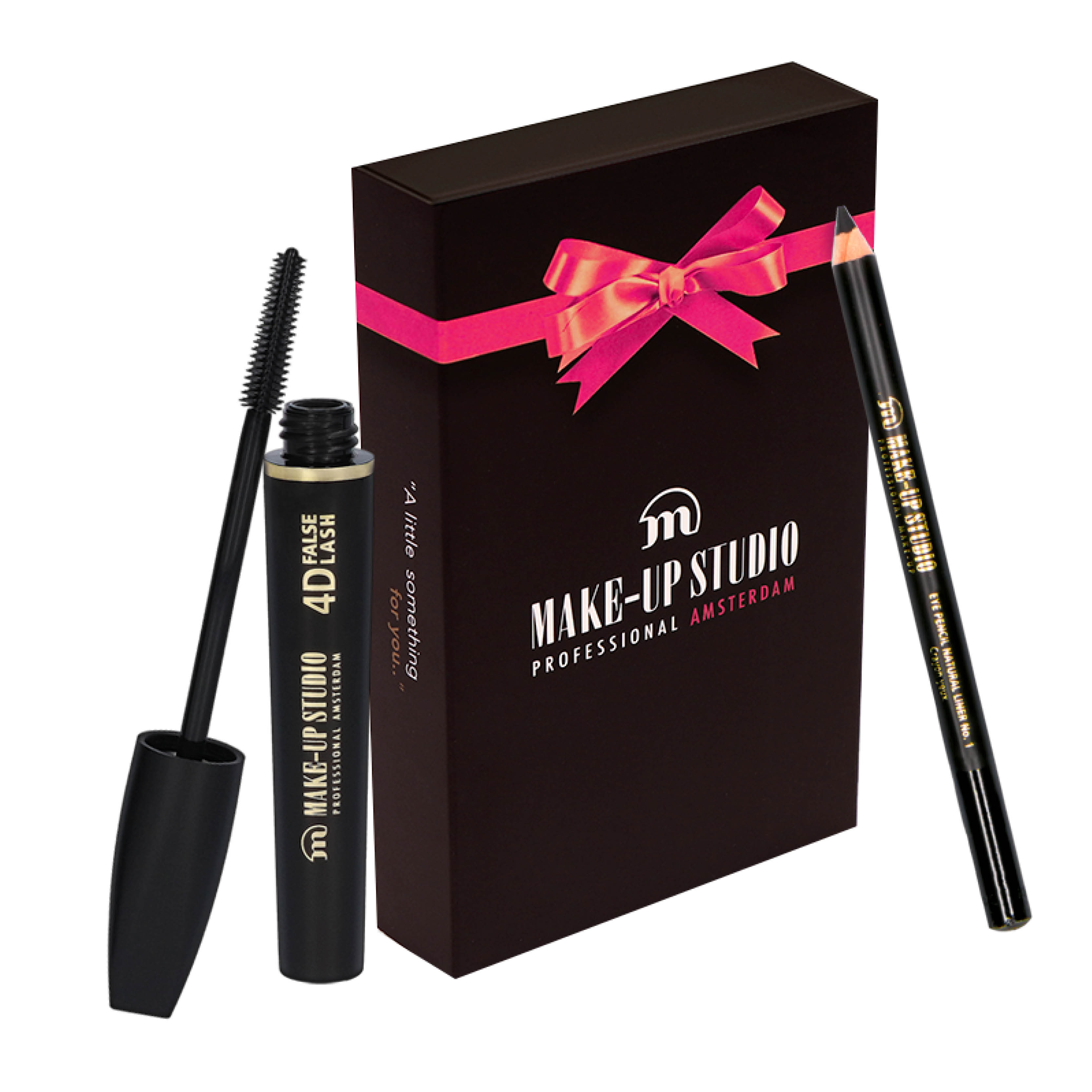 GIFTBOX Natural Eye Pencil + Mascara 4D False Lash Effect Extra Black